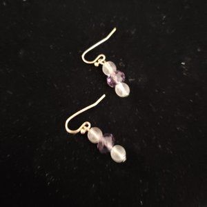 3for$12 Lavender & Clear Beaded Earrings